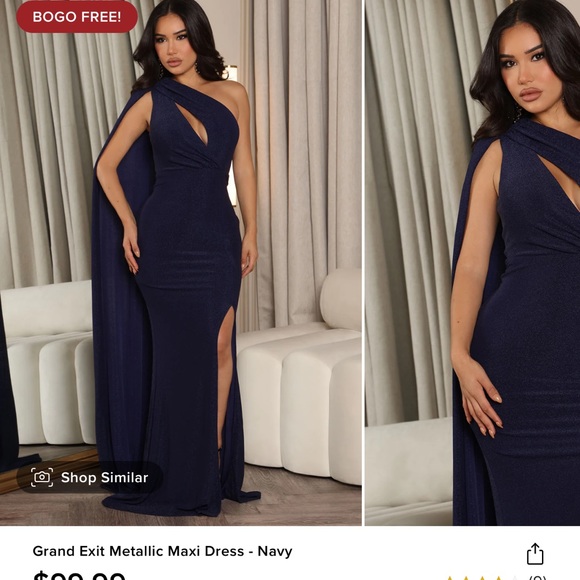 One Shoulder Maxi Dress - Picture 2 of 3